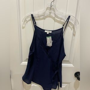 Blue Spaghetti strap blouse size Large